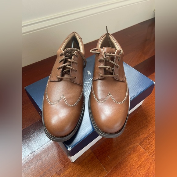 NWB Men SPERRY TOPSIDER Oxford Leather JAMESTOWN WING TIP BROWN Dress Shoes 8M - Picture 2 of 16